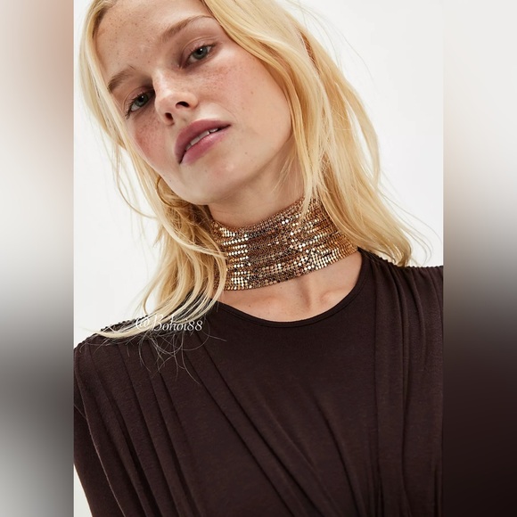 NEW Free People Dancefloor Chainmail Choker - Picture 12 of 13
